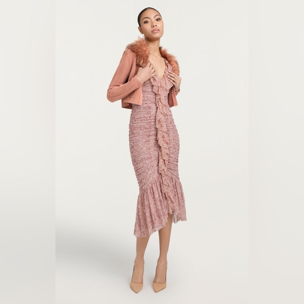 Cinq à Sept Women's Paola Floral Ruffled Midi-Dress